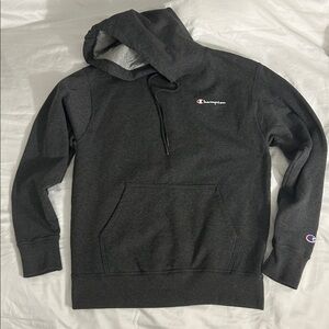 New- Champion Dark Gray Men's Hoodie with Kangaroo Front Pocket